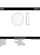 Centric C-Tek Standard Brake Drum 123.43004                                     - 123.43004 - Image 2
