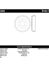 Centric C-Tek Standard Brake Drum 123.43005                                     - 123.43005 - Image 2