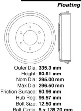Centric C-Tek Standard Brake Drum 123.43005                                     - 123.43005 - Image 5