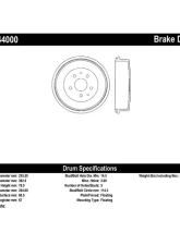 Centric C-Tek Standard Brake Drum 123.44000                                     - 123.44000 - Image 2