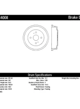 Centric C-Tek Standard Brake Drum 123.44008                                     - 123.44008 - Image 2