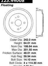 Centric C-Tek Standard Brake Drum 123.44008                                     - 123.44008 - Image 5