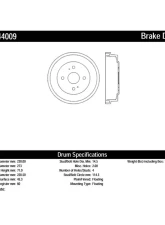 Centric C-Tek Standard Brake Drum 123.44009                                     - 123.44009 - Image 2