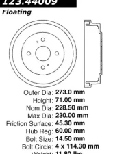 Centric C-Tek Standard Brake Drum 123.44009                                     - 123.44009 - Image 5