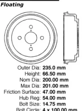 Centric C-Tek Standard Brake Drum 123.44014                                     - 123.44014 - Image 5