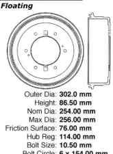 Centric C-Tek Standard Brake Drum 123.44023                                     - 123.44023 - Image 5