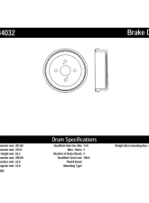 Centric C-Tek Standard Brake Drum 123.44032                                     - 123.44032 - Image 2
