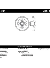 Centric C-Tek Standard Brake Drum 123.44034                                     - 123.44034 - Image 4