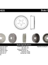 Centric C-Tek Standard Brake Drum 123.44035                                     - 123.44035 - Image 3
