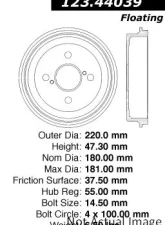 Centric C-Tek Standard Brake Drum 123.44039                                     - 123.44039 - Image 5