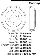 Centric C-Tek Standard Brake Drum 123.45011                                     - 123.45011 - Image 5