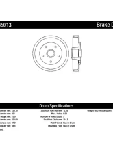 Centric C-Tek Standard Brake Drum 123.45013                                     - 123.45013 - Image 2