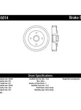 Centric C-Tek Standard Brake Drum 123.45014                                     - 123.45014 - Image 2