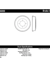 Centric C-Tek Standard Brake Drum 123.46000                                     - 123.46000 - Image 2