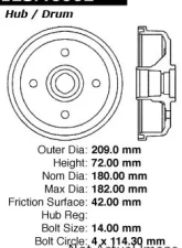 Centric C-Tek Standard Brake Drum 123.46002                                     - 123.46002 - Image 5