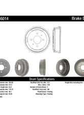 Centric C-Tek Standard Brake Drum 123.46014                                     - 123.46014 - Image 3