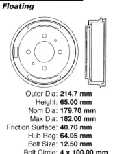 Centric C-Tek Standard Brake Drum 123.46014                                     - 123.46014 - Image 8