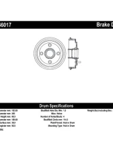 Centric C-Tek Standard Brake Drum 123.46017                                     - 123.46017 - Image 4