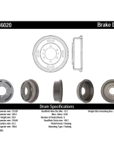Centric C-Tek Standard Brake Drum 123.46020                                     - 123.46020 - Image 3
