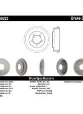 Centric C-Tek Standard Brake Drum 123.46023                                     - 123.46023 - Image 3
