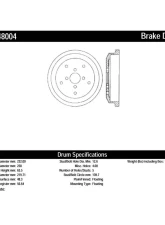 Centric C-Tek Standard Brake Drum 123.48004                                     - 123.48004 - Image 2