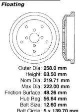 Centric C-Tek Standard Brake Drum 123.48004                                     - 123.48004 - Image 5