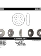 Centric C-Tek Standard Brake Drum 123.48006                                     - 123.48006 - Image 3