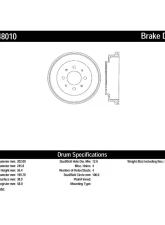 Centric C-Tek Standard Brake Drum 123.48010                                     - 123.48010 - Image 2