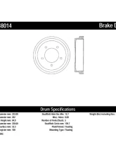 Centric C-Tek Standard Brake Drum 123.48014                                     - 123.48014 - Image 2