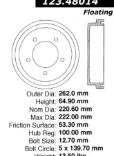 Centric C-Tek Standard Brake Drum 123.48014                                     - 123.48014 - Image 5
