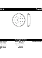 Centric C-Tek Standard Brake Drum 123.48016                                     - 123.48016 - Image 2