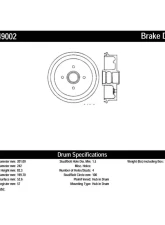Centric C-Tek Standard Brake Drum 123.49002                                     - 123.49002 - Image 2