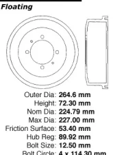 Centric C-Tek Standard Brake Drum 123.51002                                     - 123.51002 - Image 5