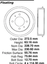 Centric C-Tek Standard Brake Drum 123.51007                                     - 123.51007 - Image 5