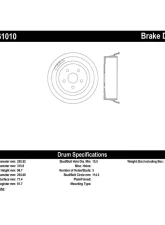 Centric C-Tek Standard Brake Drum 123.61010                                     - 123.61010 - Image 2