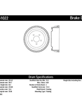 Centric C-Tek Standard Brake Drum 123.61022                                     - 123.61022 - Image 2