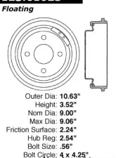 Centric C-Tek Standard Brake Drum 123.61025                                     - 123.61025 - Image 5