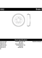Centric C-Tek Standard Brake Drum 123.61052                                     - 123.61052 - Image 2