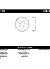 Centric C-Tek Standard Brake Drum 123.61052                                     - 123.61052 - Image 4