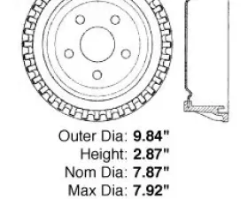 Centric C-Tek Standard Brake Drum 123.62021
