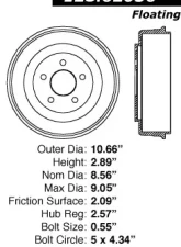 Centric C-Tek Standard Brake Drum 123.62036                                     - 123.62036 - Image 8