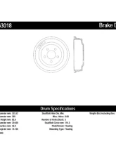 Centric C-Tek Standard Brake Drum 123.63018                                     - 123.63018 - Image 2