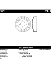 Centric C-Tek Standard Brake Drum 123.63026                                     - 123.63026 - Image 2