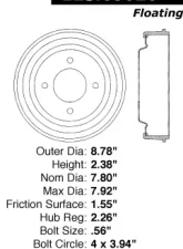 Centric C-Tek Standard Brake Drum 123.63026                                     - 123.63026 - Image 5
