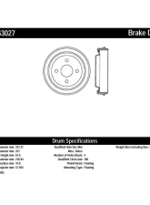 Centric C-Tek Standard Brake Drum 123.63027                                     - 123.63027 - Image 2