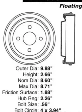 Centric C-Tek Standard Brake Drum 123.63027                                     - 123.63027 - Image 5