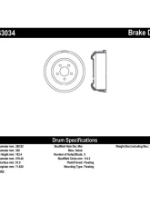 Centric C-Tek Standard Brake Drum 123.63034                                     - 123.63034 - Image 4