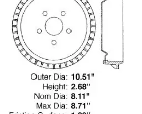 Centric C-Tek Standard Brake Drum 123.63040
