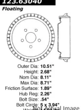 Centric C-Tek Standard Brake Drum 123.63040                                     - 123.63040 - Image 5