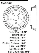 Centric C-Tek Standard Brake Drum 123.63043                                     - 123.63043 - Image 5